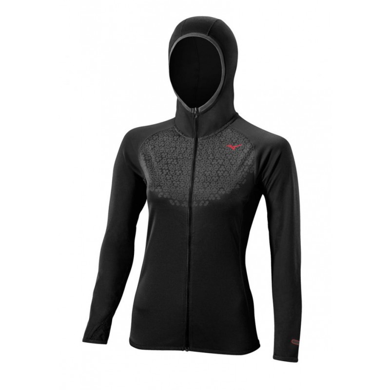 Mizuno BREATH THERMO HOODY damska bluza do biegania Mizuno BREATH THERMO HOODY damska bluza do biegania