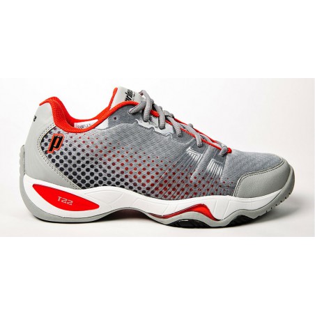 Buty tenisowe Prince T22 Lite męskie grej/black/red Buty tenisowe Prince T22 Lite męskie grej/black/red