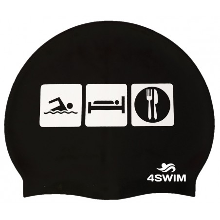 Czepek 4SWIM Printing Cap czarny Czepek 4SWIM Printing Cap czarny