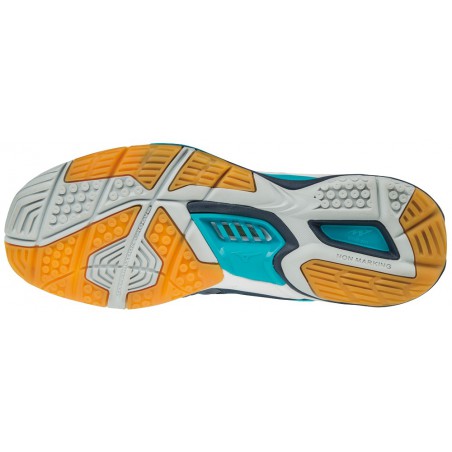 Buty halowe do gry w piłkę ręczną Mizuno Wave Stealth 4 niebieskie 2018