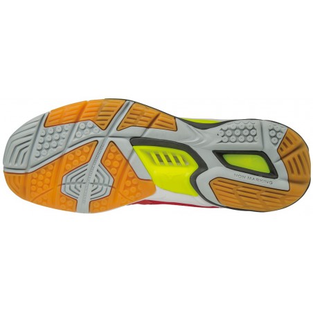 Buty halowe do gry w piłkę ręczną Mizuno Wave Stealth 4 czerwone 2018