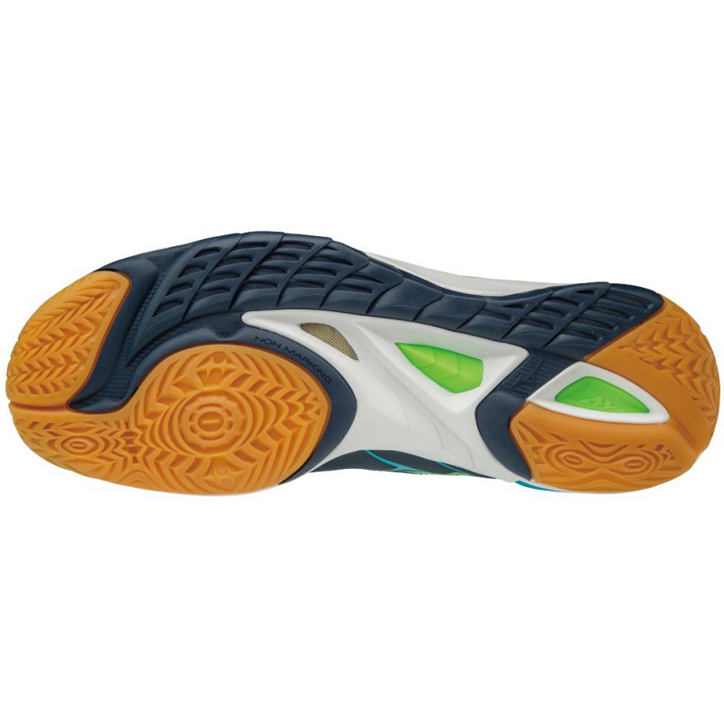 Buty halowe do gry w piłkę ręczną Mizuno Wave Mirage 2 niebieskie 2018