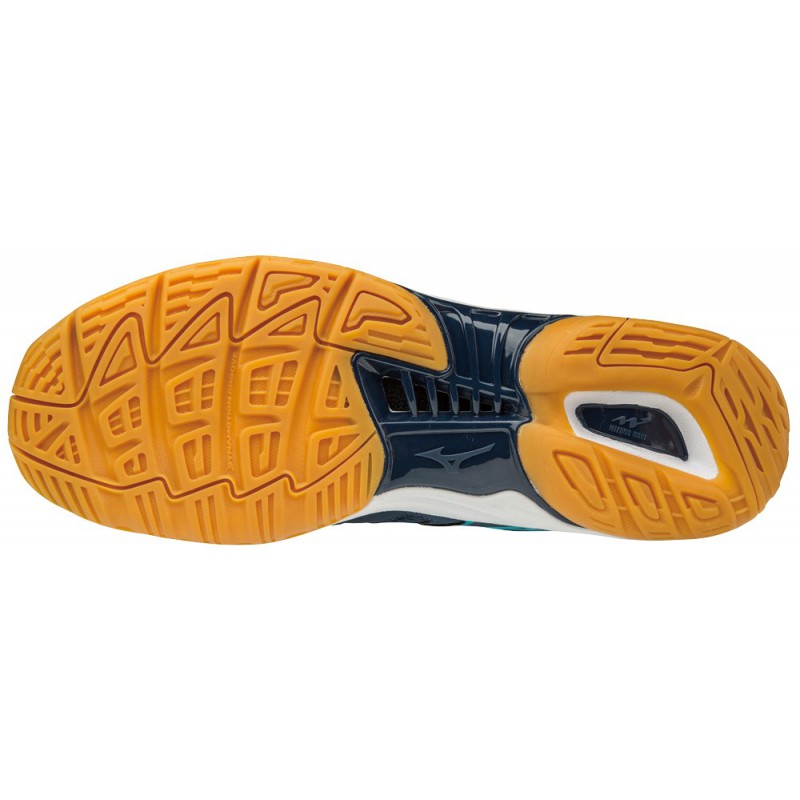 Buty halowe do gry w piłkę ręczną Mizuno Wave Phantom niebieskie 2018