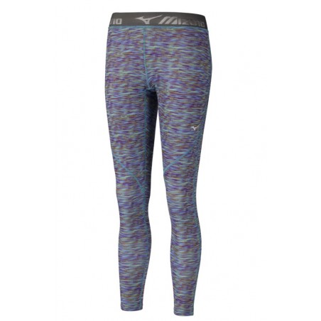 Mizuno Getry Impulse Printed Long Tight damskie niebieskie