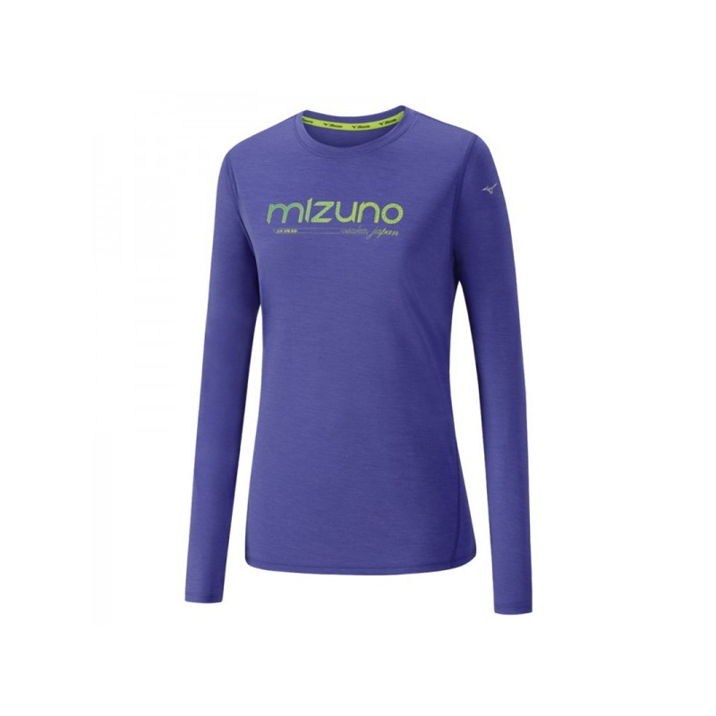 Mizuno Koszulka do biegania Impulse Core Graphis LS Tee damska niebieska Mizuno Koszulka do biegania Impulse Core Graphis LS Tee damska niebieska