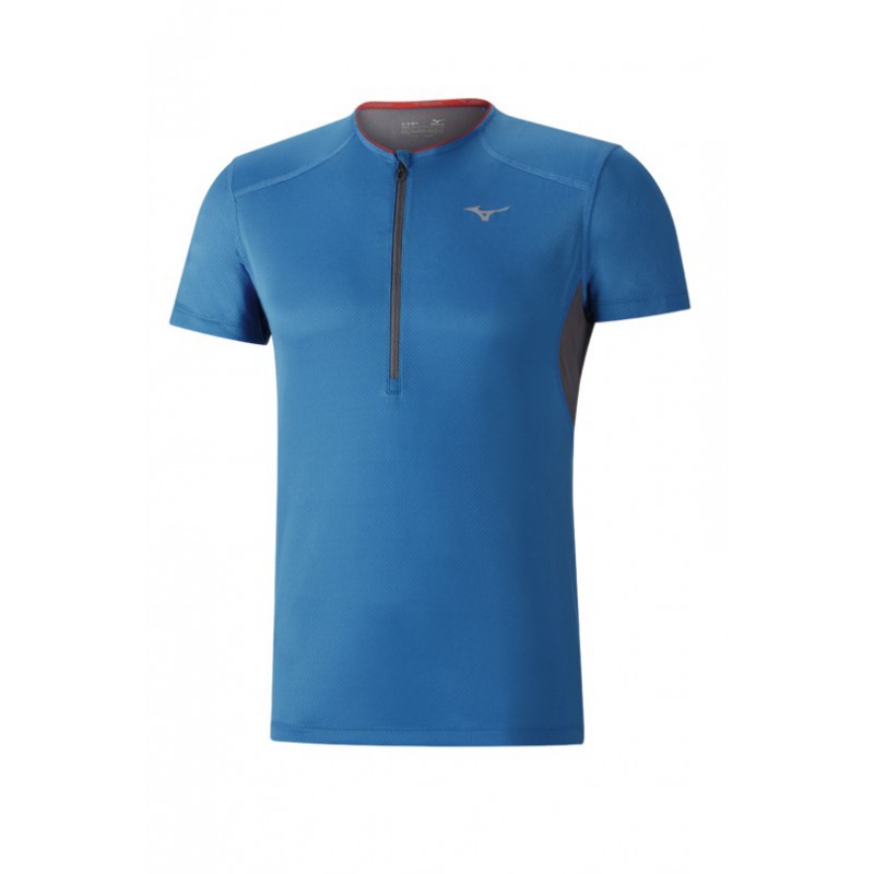 Mizuno Koszulka do biegania Mujin Race HZ Tee niebieska Mizuno Koszulka do biegania Mujin Race HZ Tee niebieska