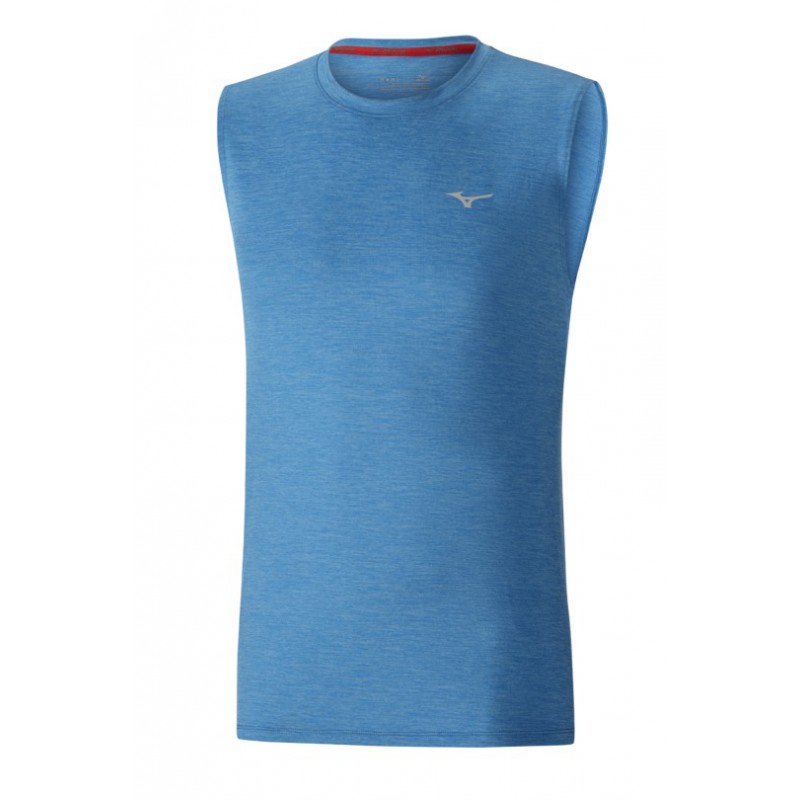 Mizuno Koszulka do biegania Impulse Core Sleeveless niebieska Mizuno Koszulka do biegania Impulse Core Sleeveless niebieska