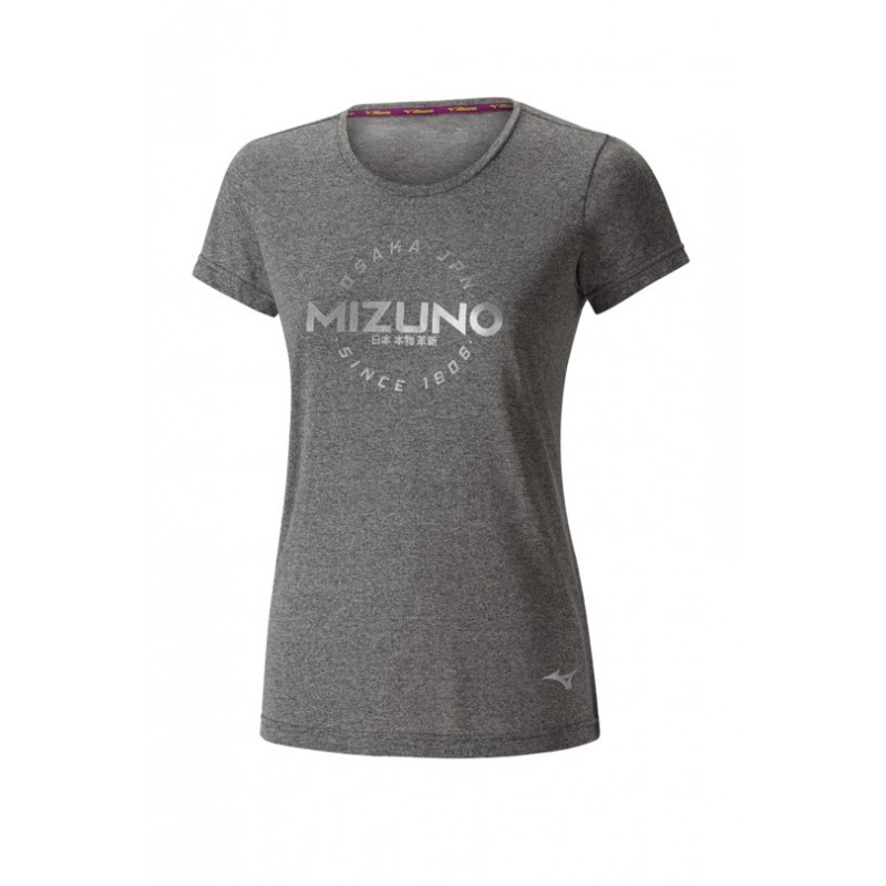 Mizuno Koszulka Heritage Hinomaru Tee szara Mizuno Koszulka Heritage Hinomaru Tee szara