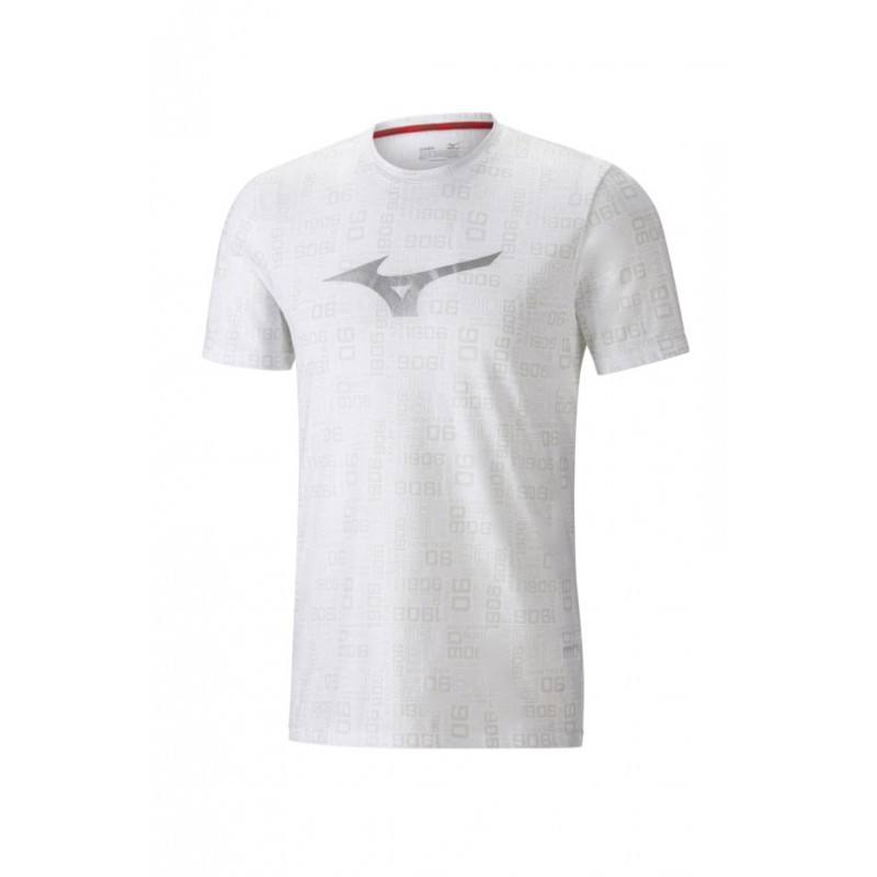 Mizuno Koszulka Heritage Full Graphic Tee biała Mizuno Koszulka Heritage Full Graphic Tee biała