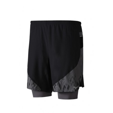Mizuno Spodenki Endura 7.5 2in1 Short czarne