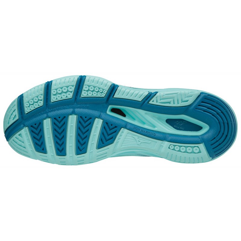 Buty halowe do siatkówki Mizuno Wave Luminous damskie niebieskie 2018