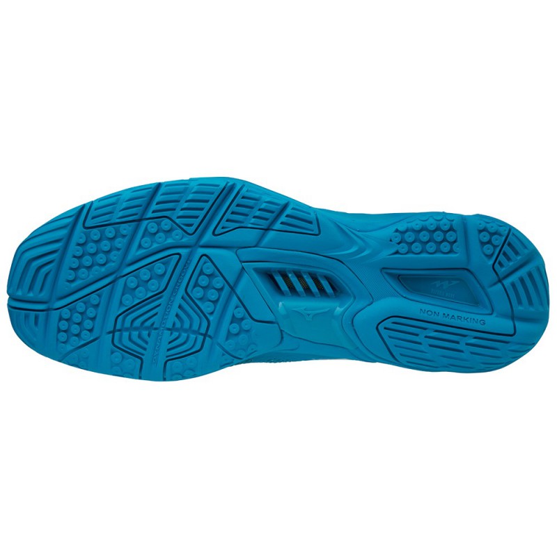 Buty halowe do piłki ręcznej Mizuno Wave Stealth V niebieskie 2018