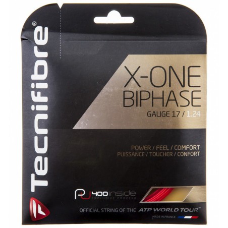 Naciąg tenisowy Tecnifibre X One Biphase (12 m) czerwony - 1,30 mm