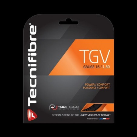 Naciąg tenisowy Tecnifibre TGV (12,2 m) czarny - 1,30 mm