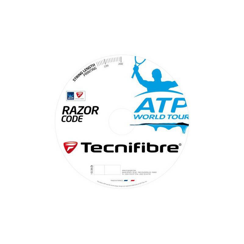 Naciąg tenisowy Tecnifibre Reel Razor Code (200 m) carbonowy - 1,20 mm Naciąg tenisowy Tecnifibre Reel Razor Code (200 m) carbonowy - 1,20 mm