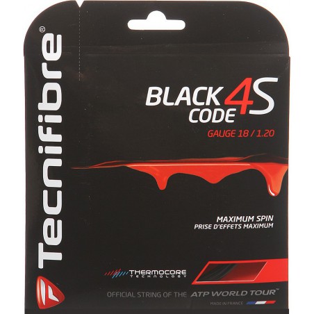 Naciąg tenisowy Tecnifibre Black Code 4S (110 m) czarny - 1,25 mm Naciąg tenisowy Tecnifibre Black Code 4S (110 m) czarny - 1,25 mm