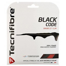 Naciąg tenisowy Tecnifibre Black Code (200 m) czarny - 1,18 mm