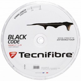 Naciąg tenisowy Tecnifibre Black Code (200 m) czarny - 1,28 mm