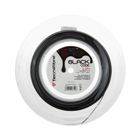 Naciąg tenisowy Tecnifibre Black Code (110 m) czarny - 1,28 mm