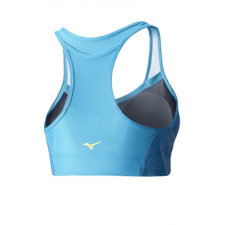Mizuno Stanik do biegania Lotus Bra damski niebieski