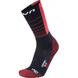 Skarpety rowerowe UYN Man Cycling Support Socks czarno-czerwone