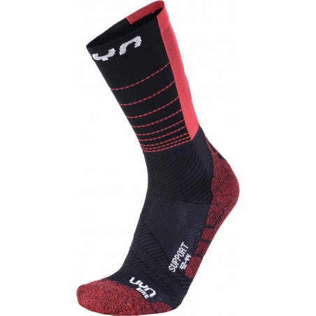 Skarpety rowerowe UYN Man Cycling Support Socks czarno-czerwone