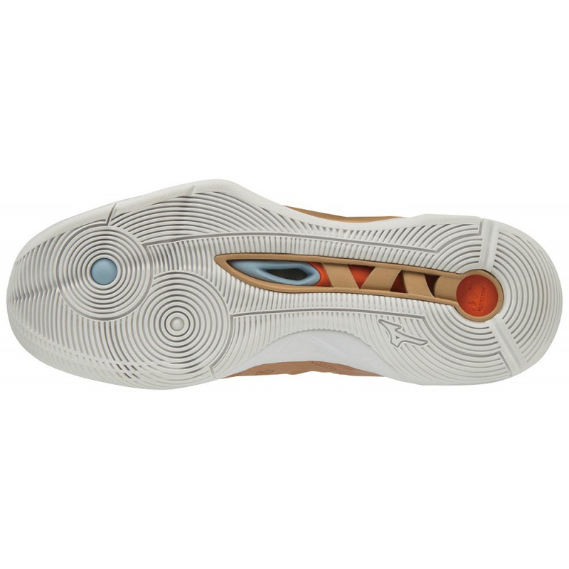 Buty do siatkówki Mizuno Wave Momentum beżowe 2019