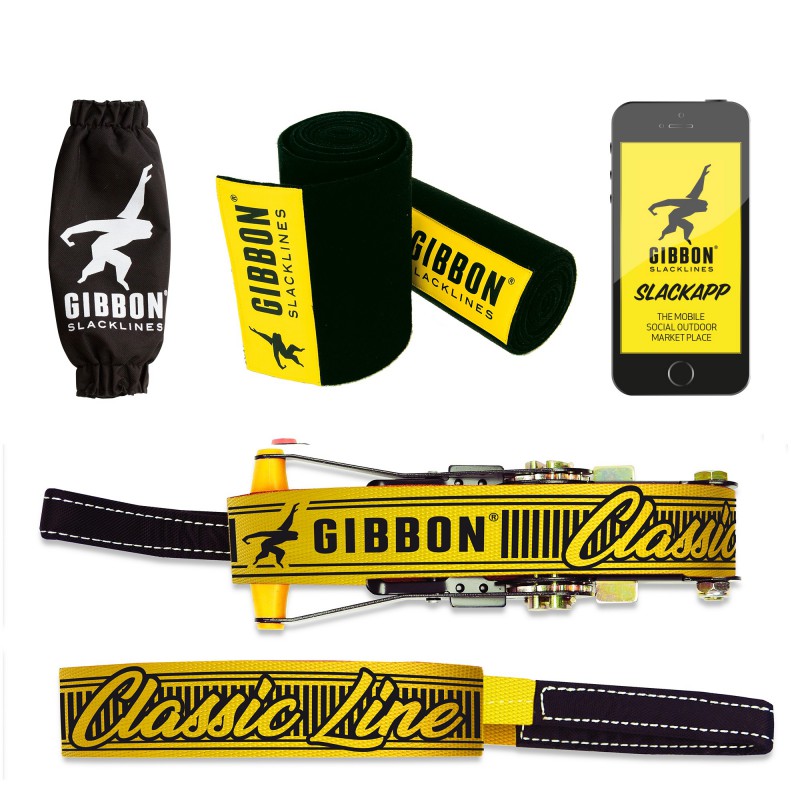 Gibbon ClassicLine XL zestaw- taśma 25m do slackline 
