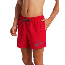 Szorty kąpielowe Nike Logo Lap 5 czerwone