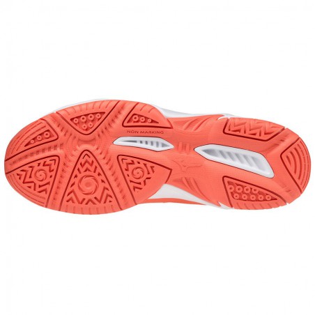 Buty halowe do siatkówki Mizuno Cyclone Speed 2 damskie koralowe 2020