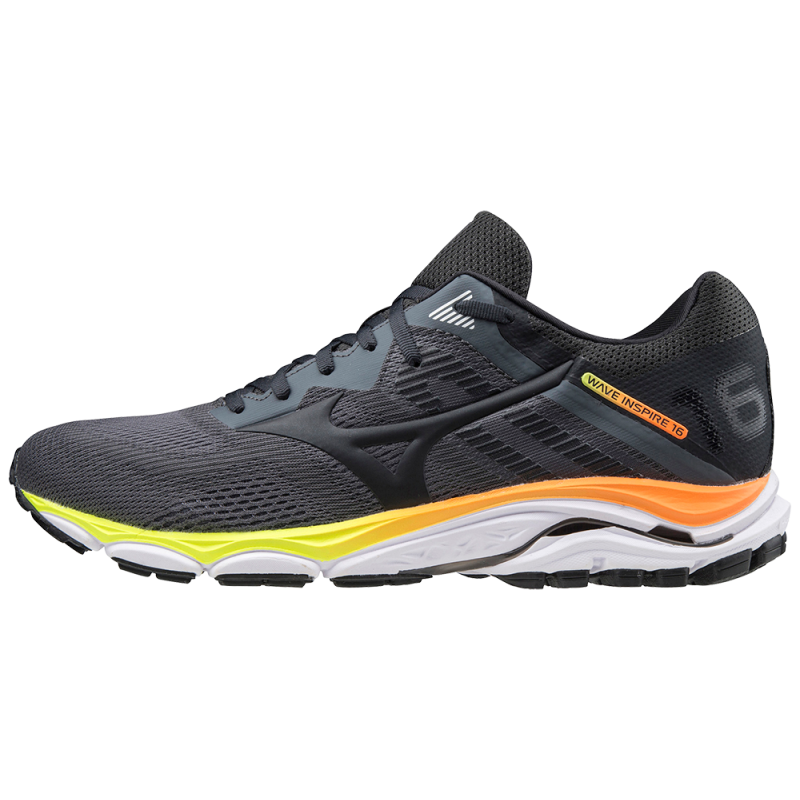 Buty do biegania Mizuno Wave Inspire 16 szaro - pomarańczowe 2020